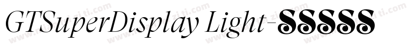 GTSuperDisplay Light字体转换